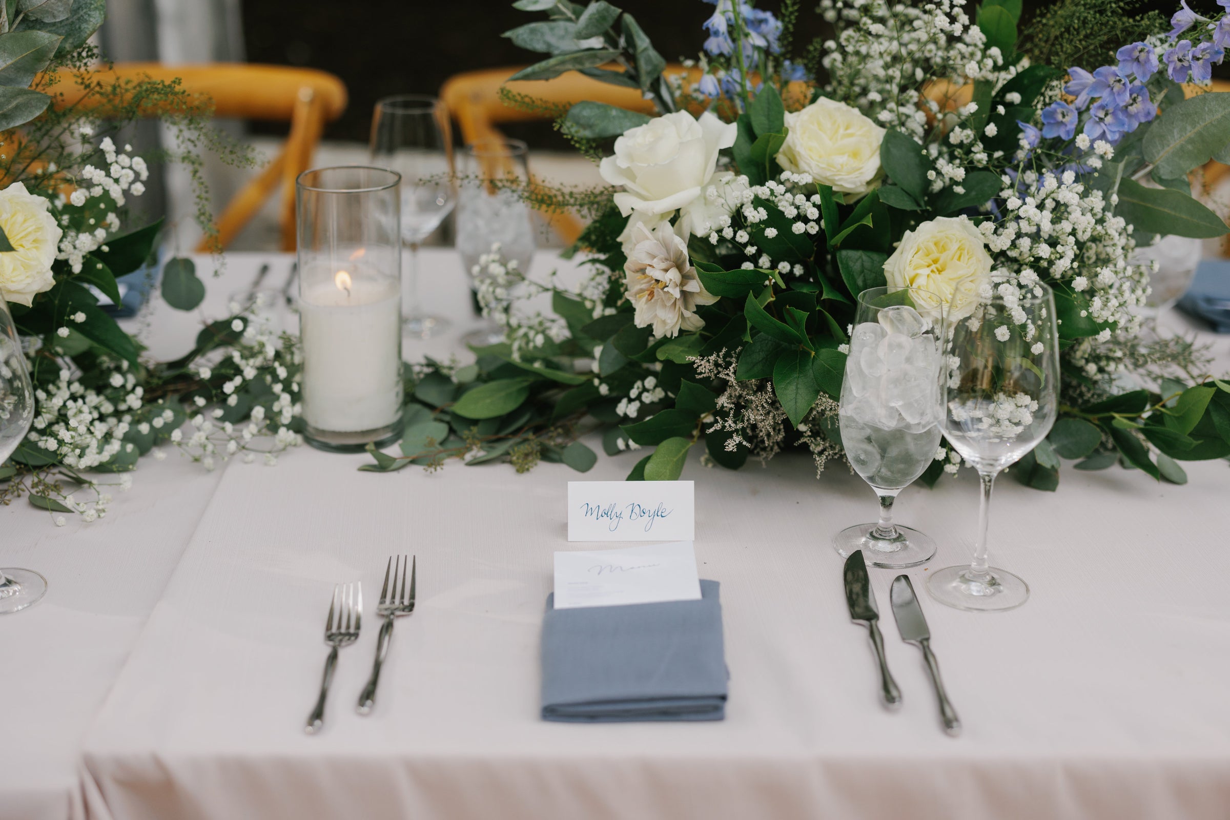 Lllyd wedding floral in shades of white and blue by Sprout-home. Photograph by Katie Kett Photography