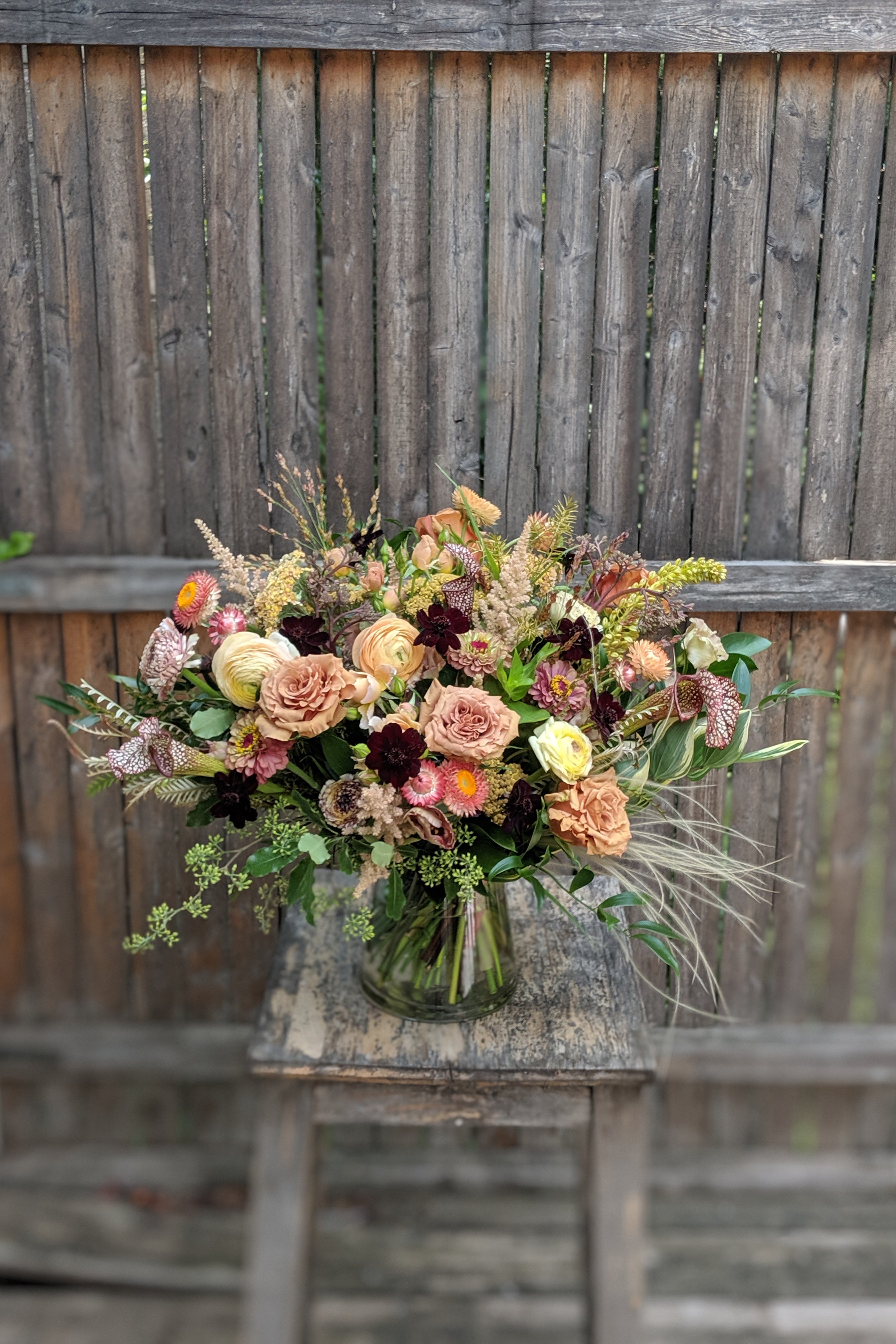 A detailed view of an example of Floral Arrangement Dusk from Sprout-home in Chicago #size_$160