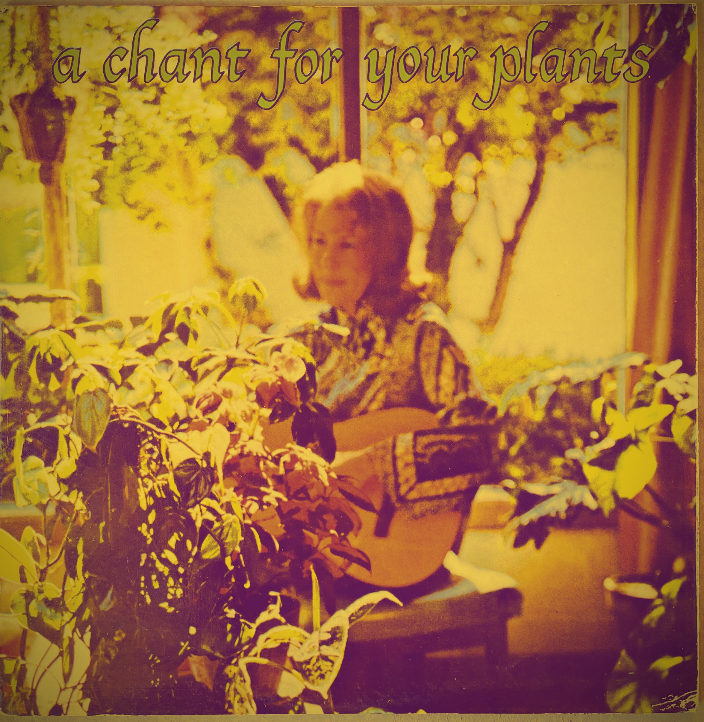 Woman with plants in yellow tones to feature Sprout-home's collection of yellow and warm colors