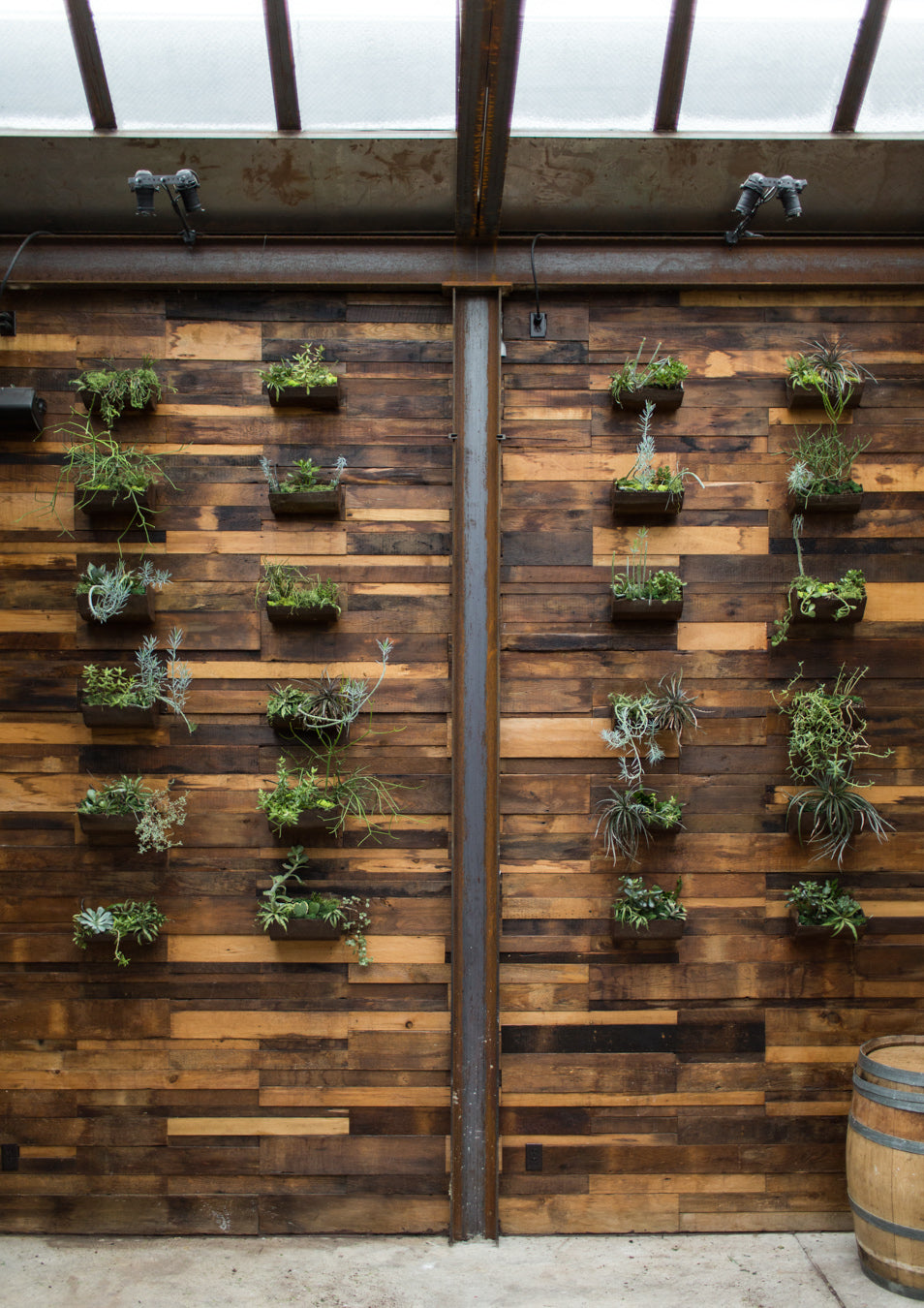 A wall installation at a restaurant in Brooklyn NY by Sprout-home