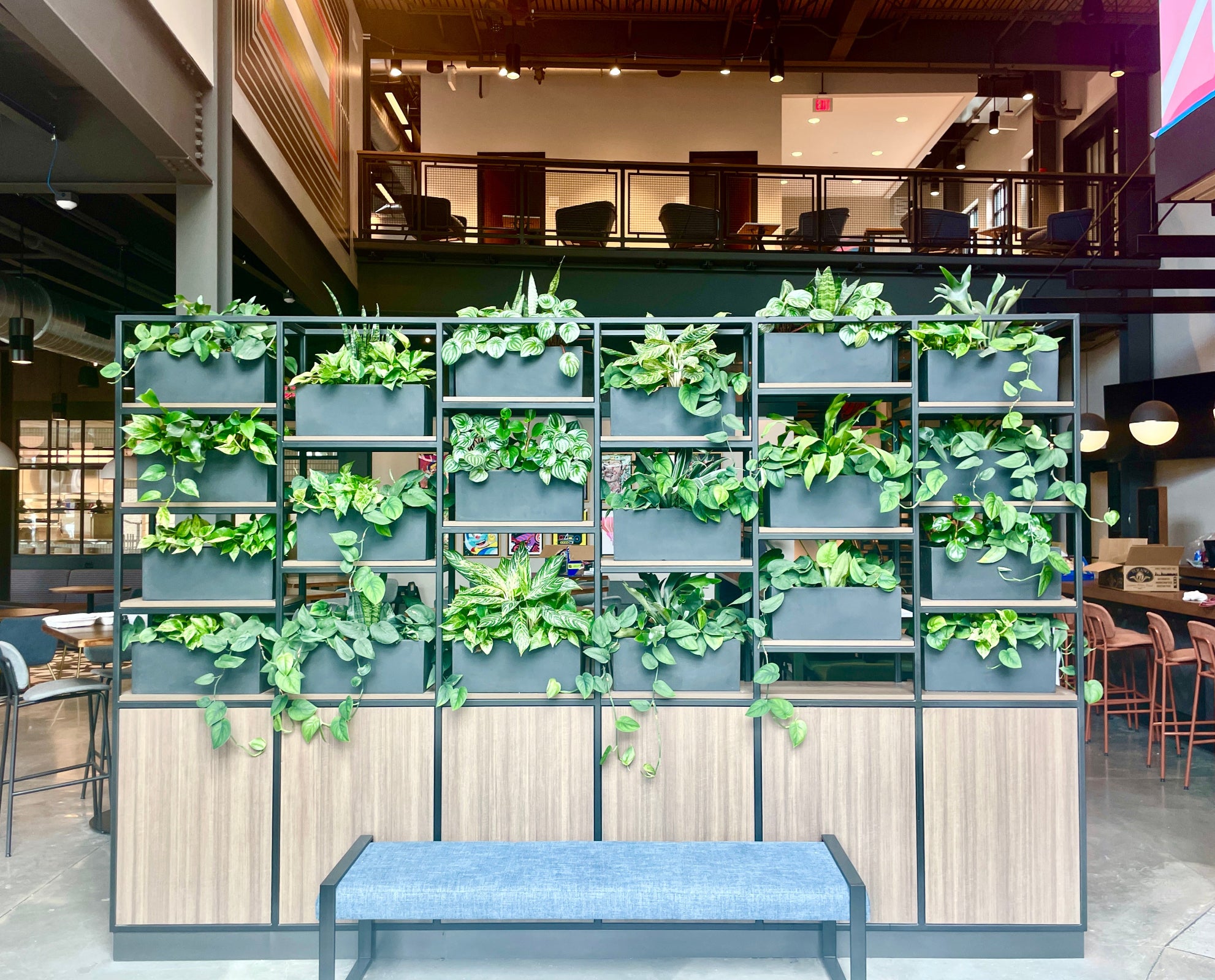 Homewood Brewery Interior planted wall by Sprout-home