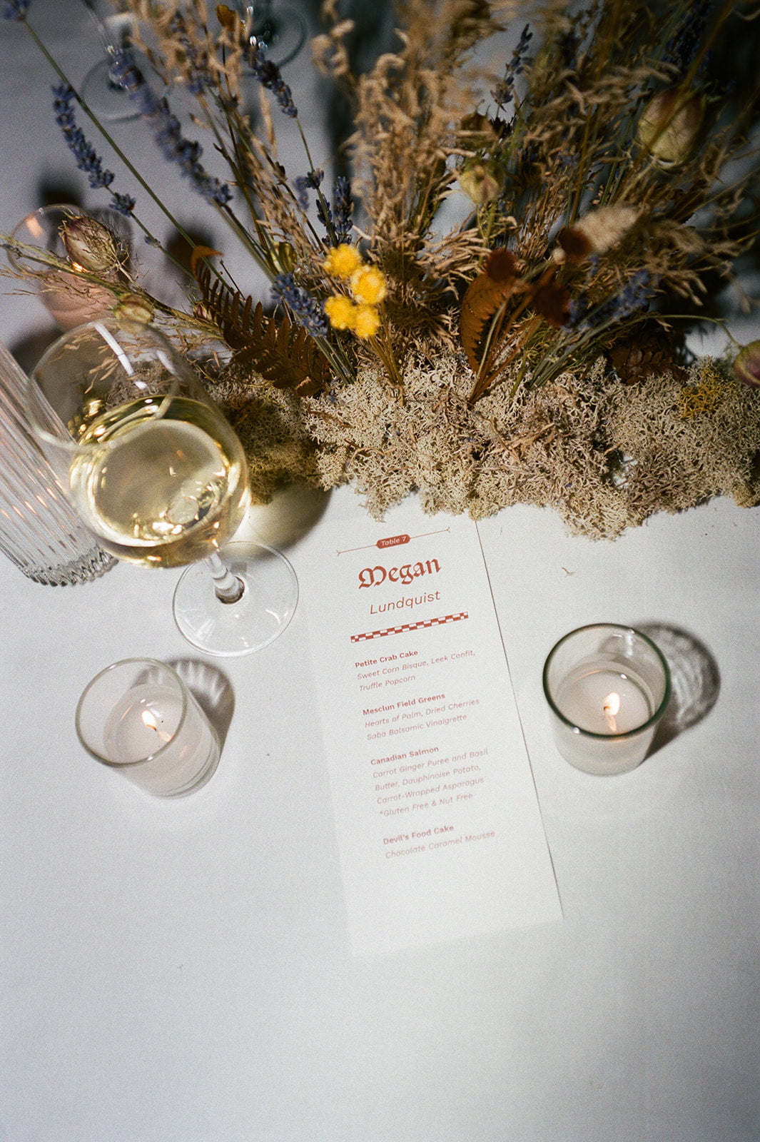 Drew event at the University Club. Dried floral by Sprout-home. Photo by Tova Studios. 