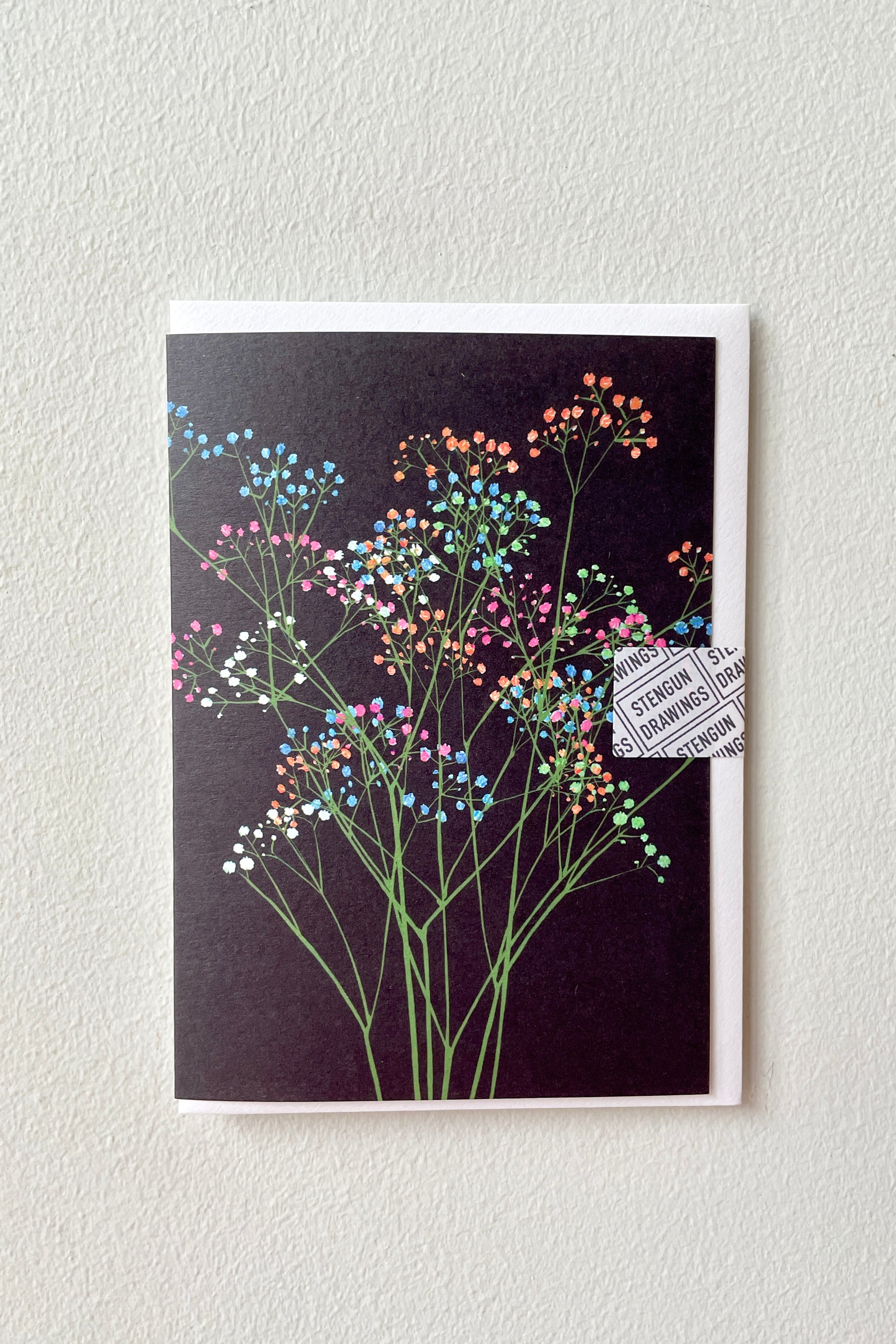 The Rainbow Gypsophila Greeting Card by Stengun available at Sprout-home. 