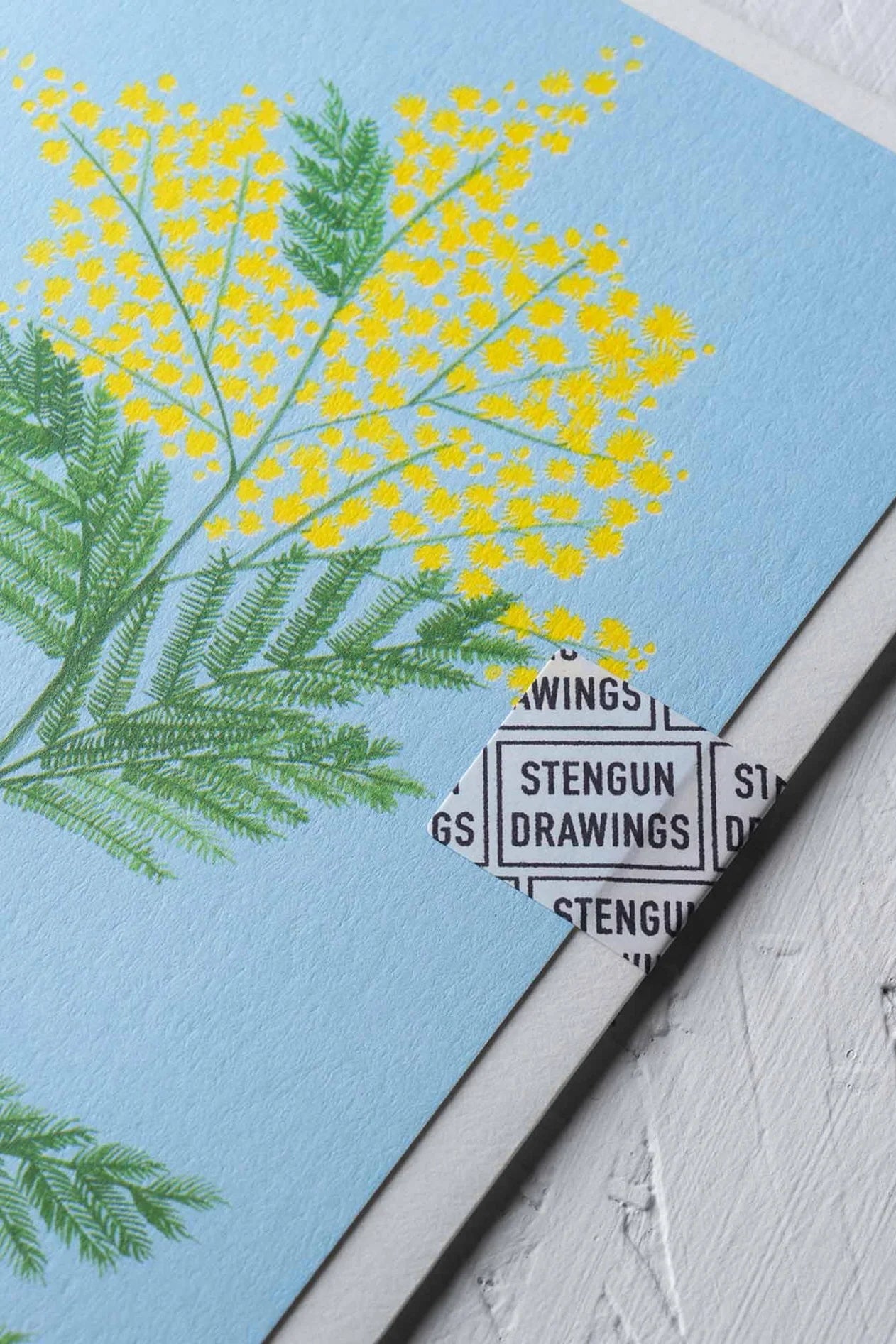 Mimosa Greeting Card ©Stengun Drawings
